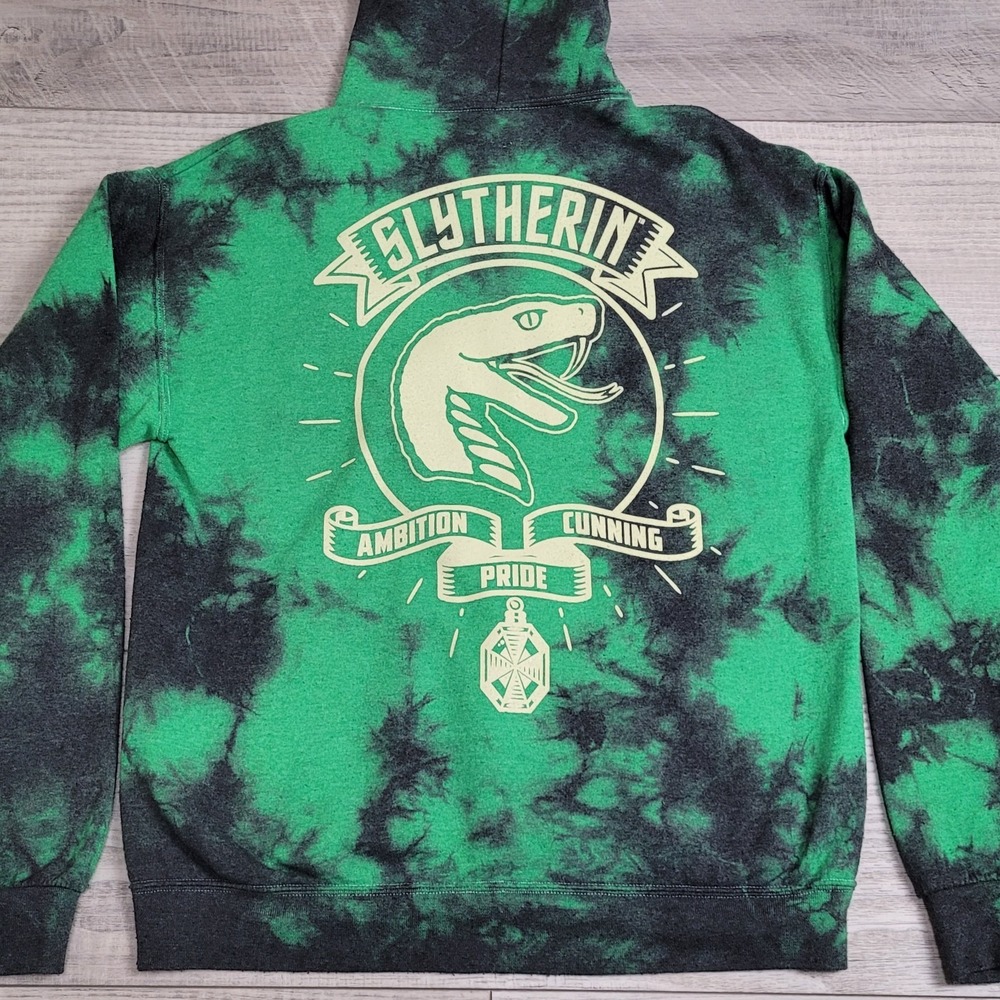 NWT‎ Harry Potter Hoodie Unisex S Slytherin Green Tie Dye Pullover by Hot Topic